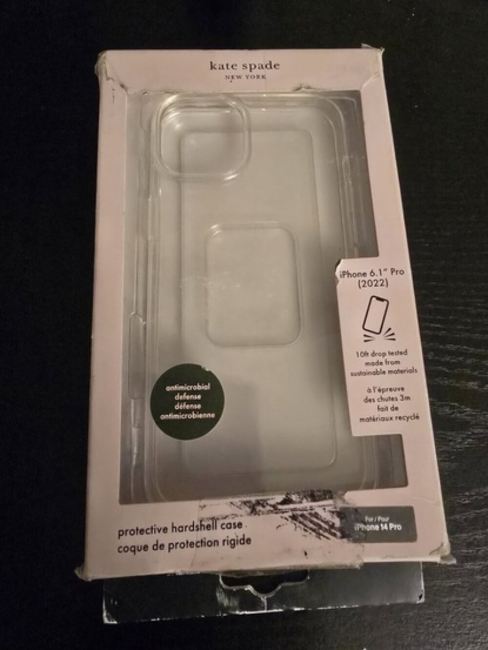 Kate Spade Clear Hardshell Phone Case for iPhone 14 Pro